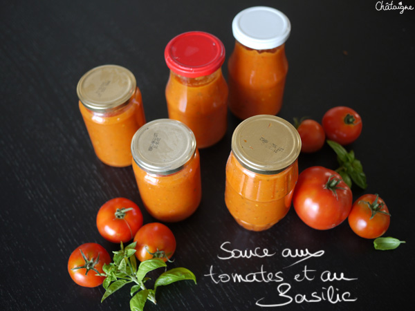 sauce tomates au basilic