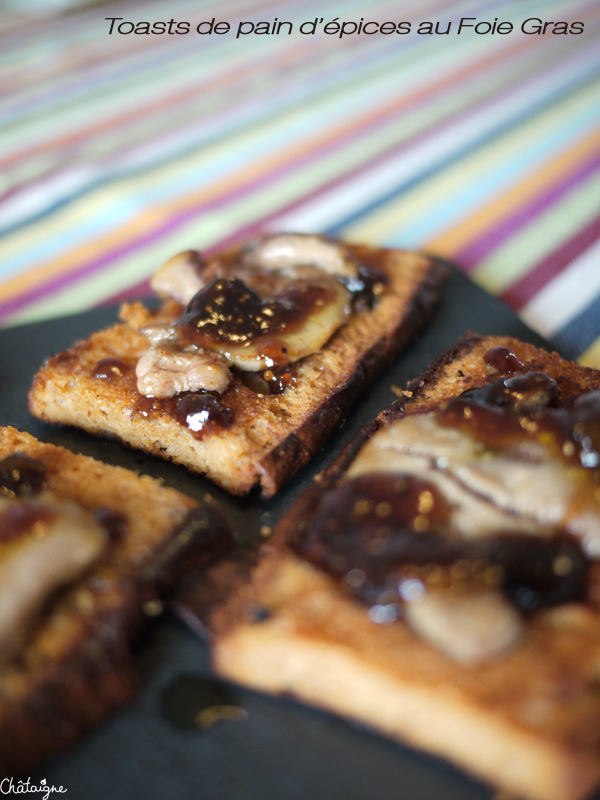 Toasts pain d'épices au foie gras