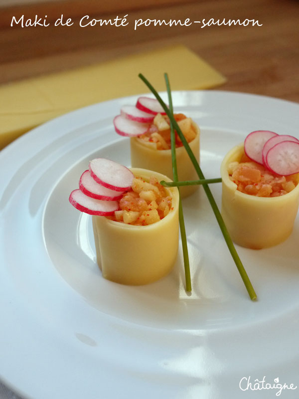 Makis de Comté pomme-saumon