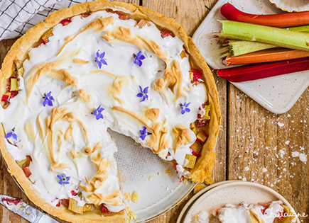 Tarte à la rhubarbe meringuée [ou mon meilleur souvenir d’enfance]