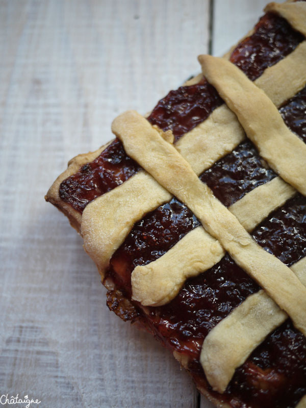 Tarte à la confiture de fraises