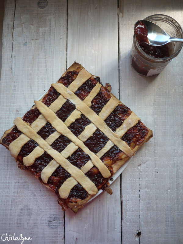 Tarte à la confiture de fraises