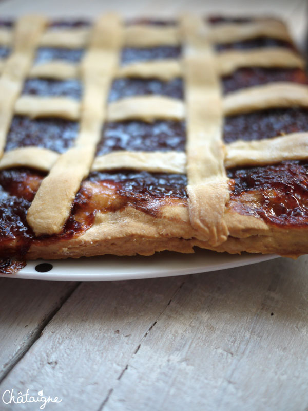 Tarte à la confiture de fraises