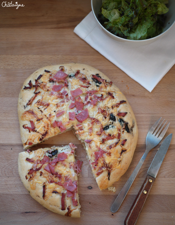 Focaccia au bacon