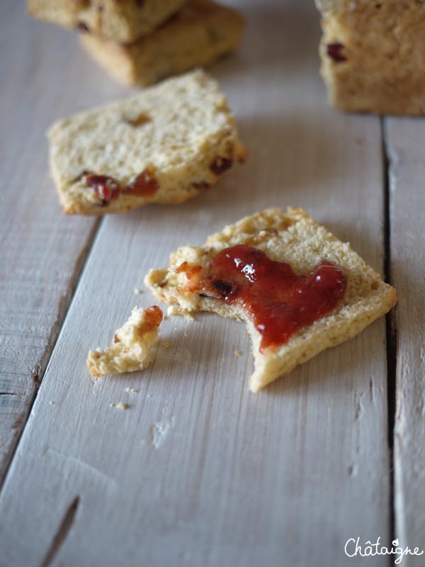 Scones aux figues et aux cranberries