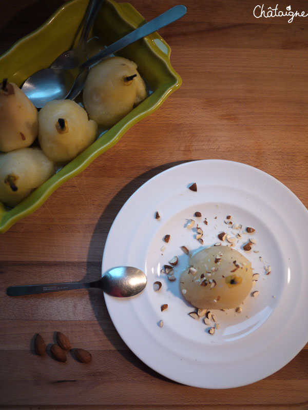 Poires aux amandes