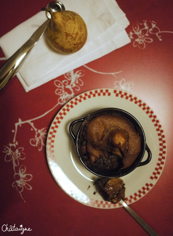 Moelleux poire-chocolat