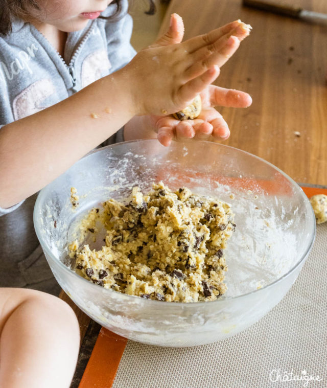 Cookies aux flocons d'avoine et pépites de choc'