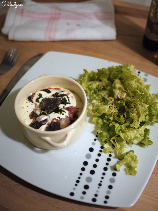 oeufs cocotte à la truffe