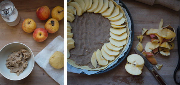 Tarte aux pommes et frangipane