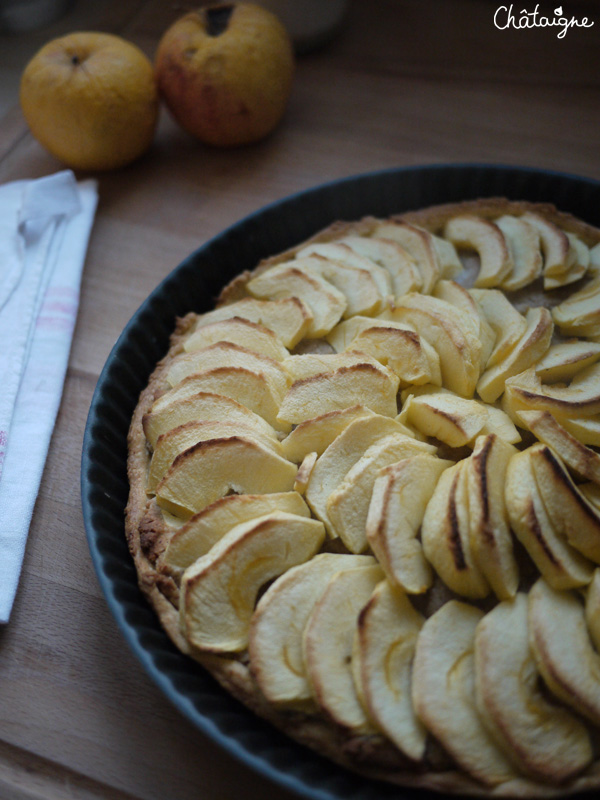 Tarte aux pommes et frangipane