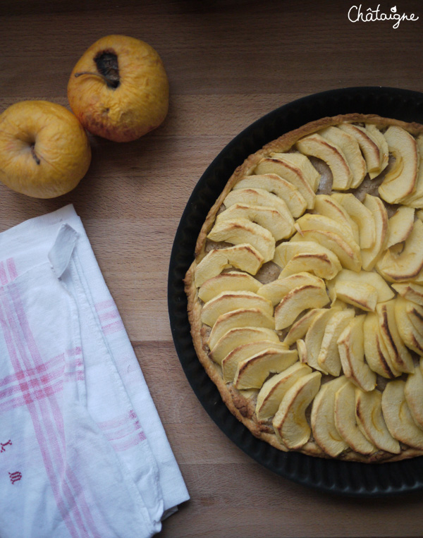 Tarte aux pommes et frangipane