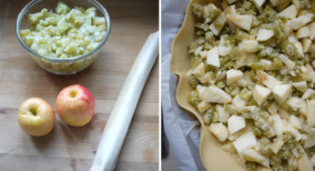 Tarte pommes-rhubarbe