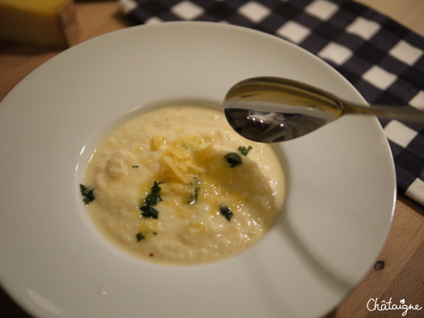 Crème de navets au Comté