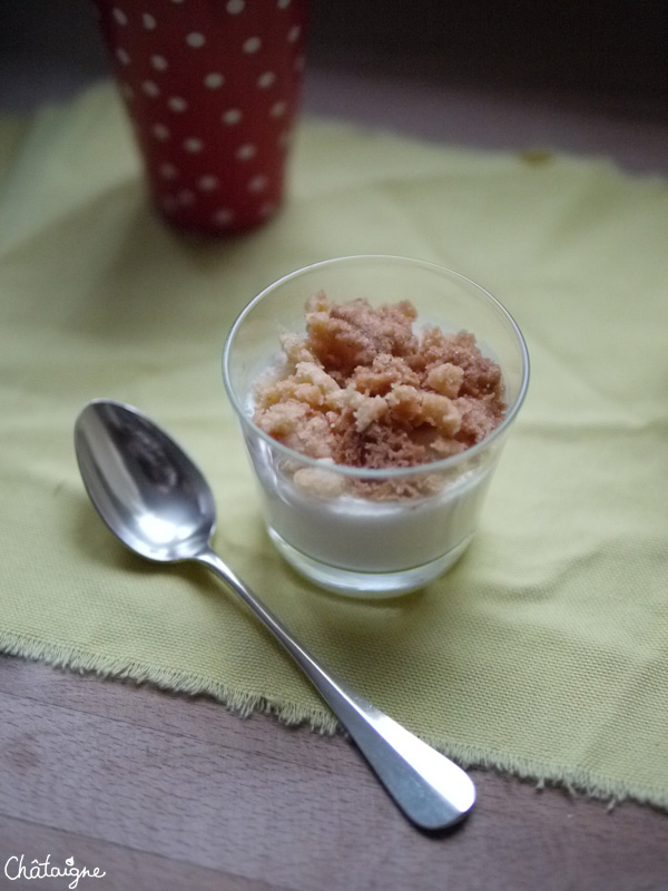 Panna Cotta vanille et crumble coco