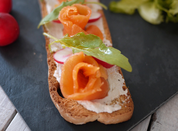 Le temps des tartines : tartines au saumon fumé