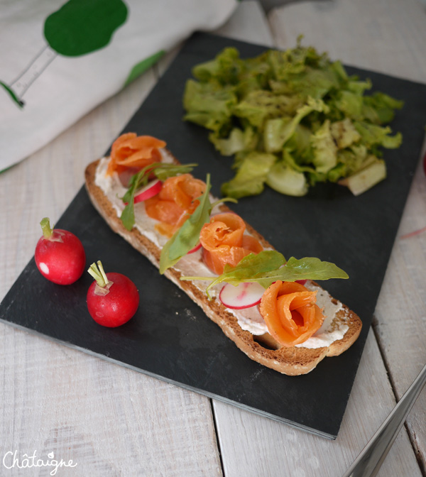 tartines au saumon fumé