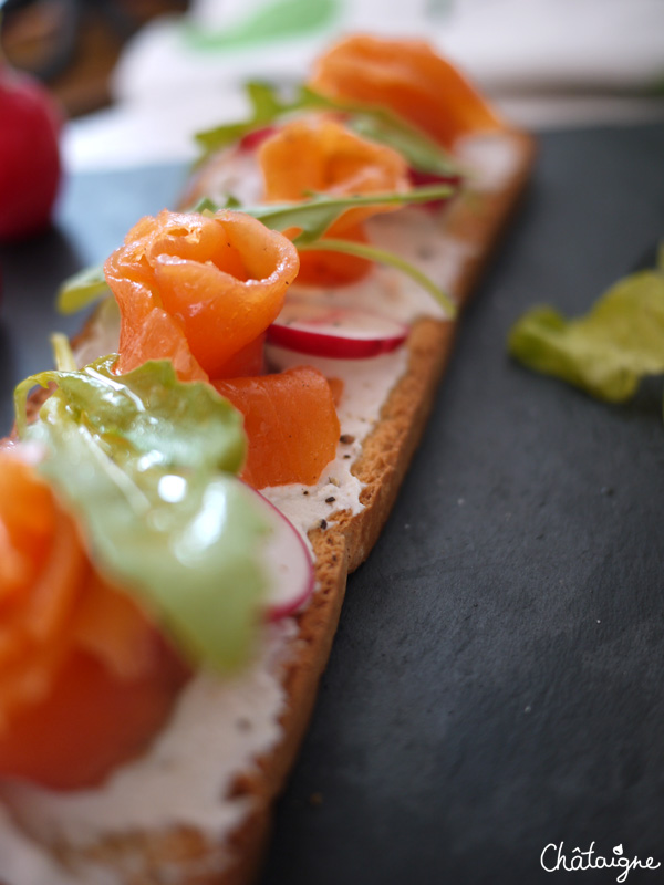 tartines au saumon fumé