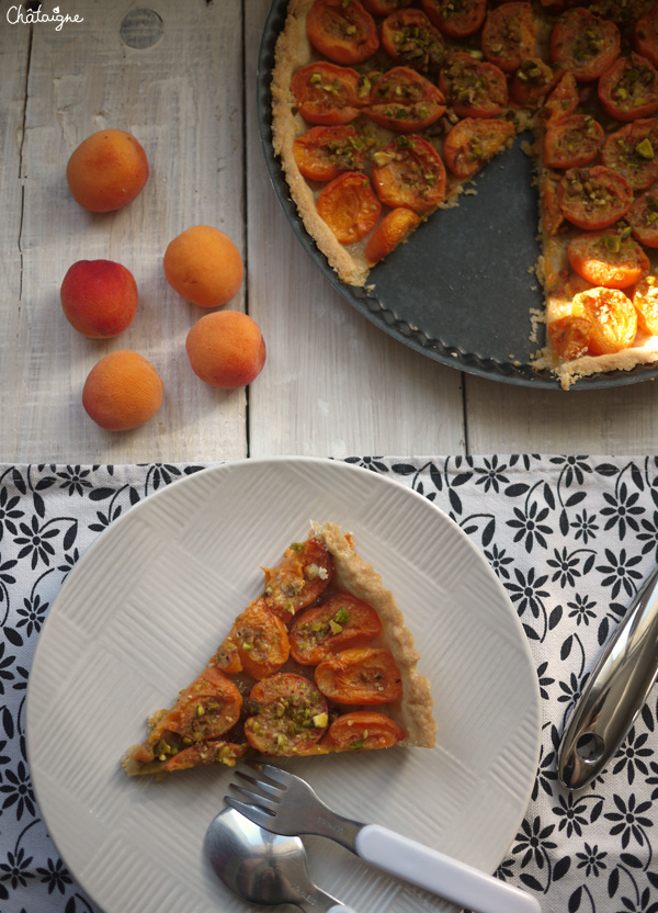 Tarte abricots-pistaches