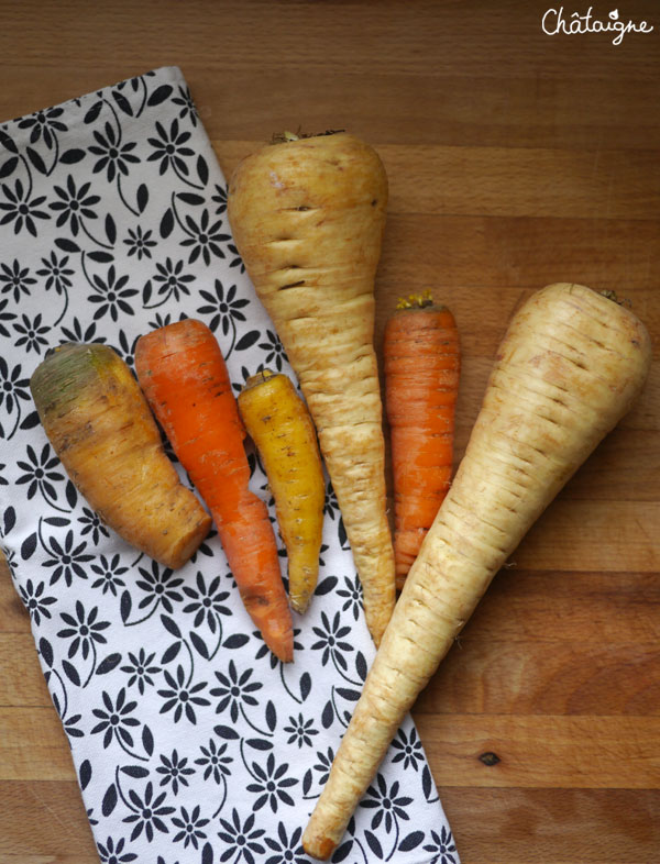 légumes racines en crumble