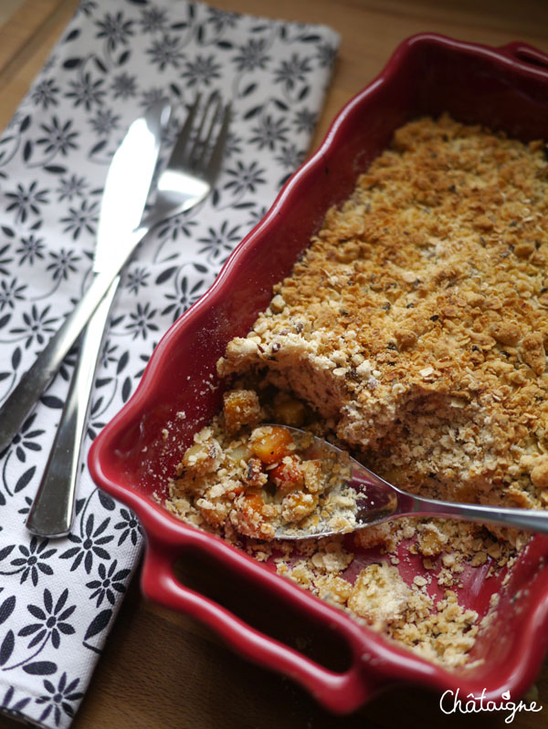 légumes racines en crumble