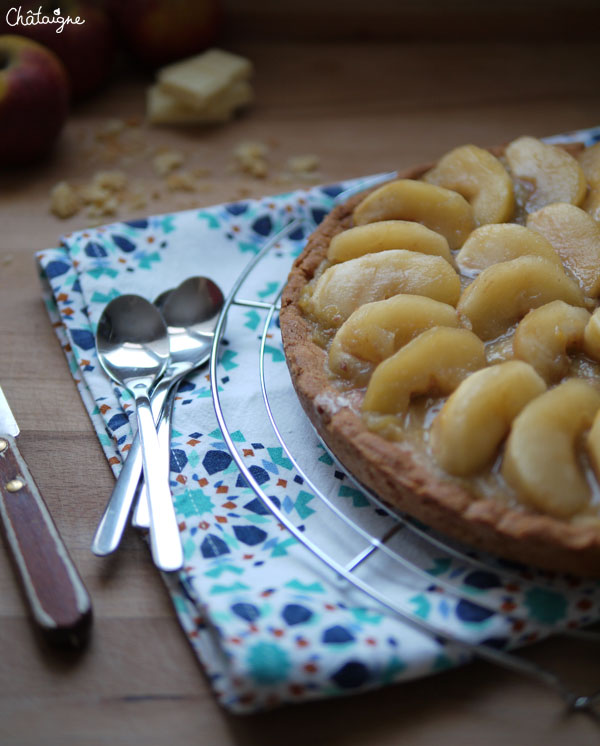 Tarte pommes-rhubarbe