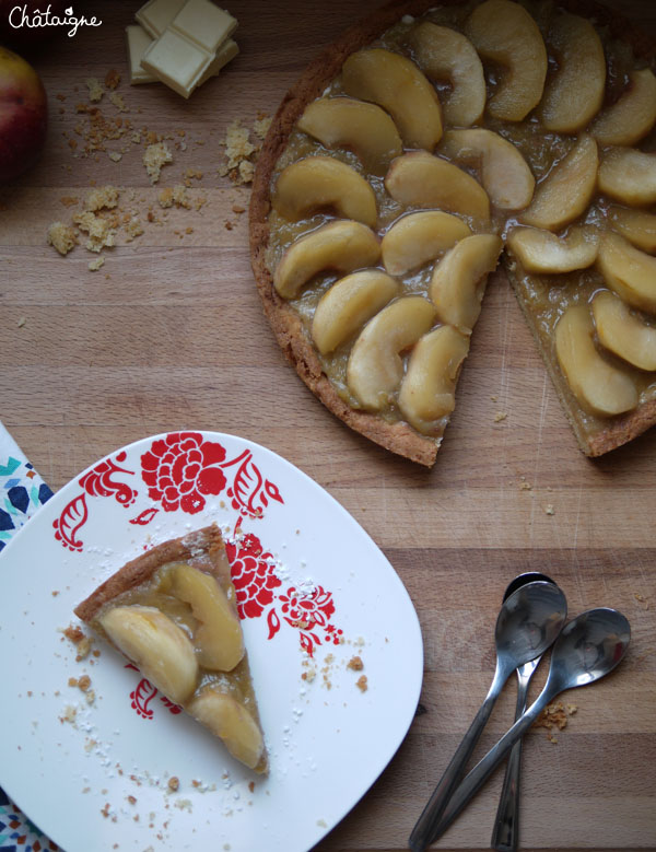 Tarte pommes-rhubarbe