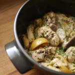 Lapin en cocotte aux citrons confits