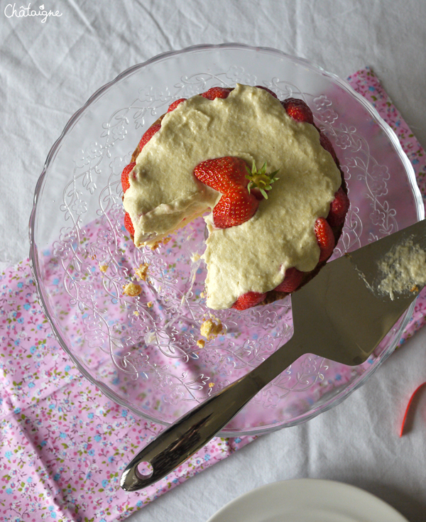 Entremets fraises – rhubarbe