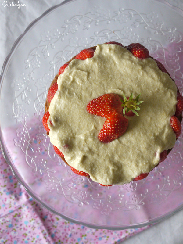 Entremets fraises – rhubarbe