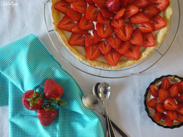 Tarte aux fraises et chocolat blanc