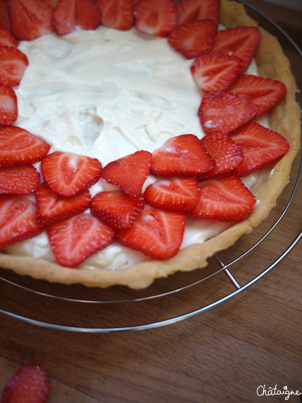 tarte aux fraises et chocolat blanc