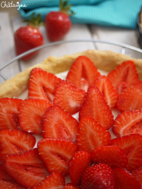 tarte aux fraises et chocolat blanc