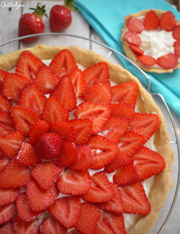 tarte aux fraises et chocolat blanc