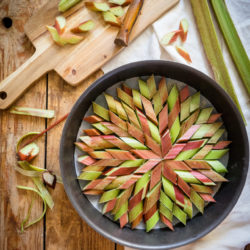 Gâteau tatin à la rhubarbe