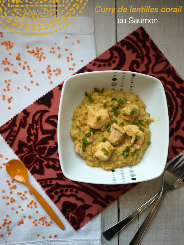 curry de lentilles corail au saumon