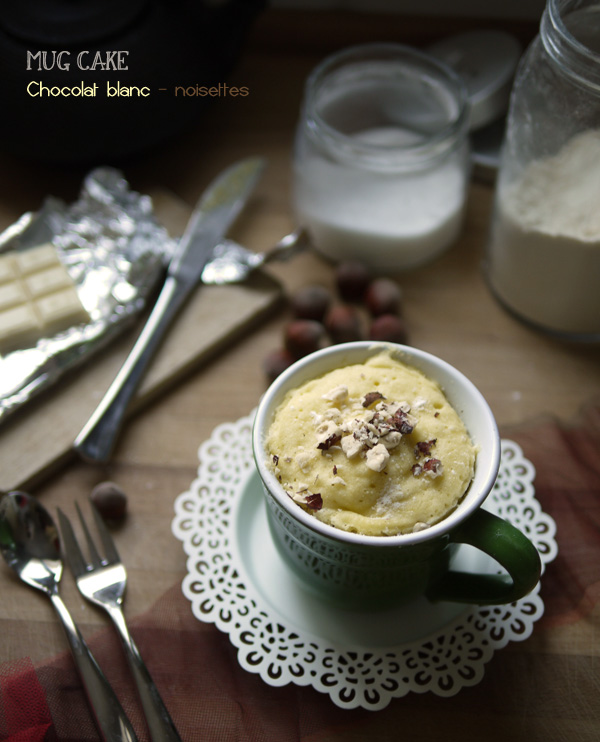 Mug cake chocolat blanc 