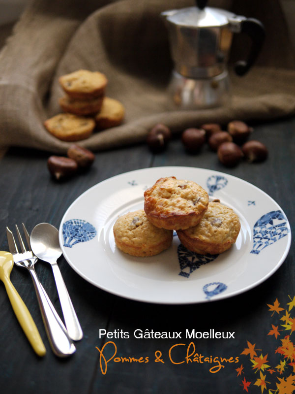 gâteaux moelleux pommes-châtaignes