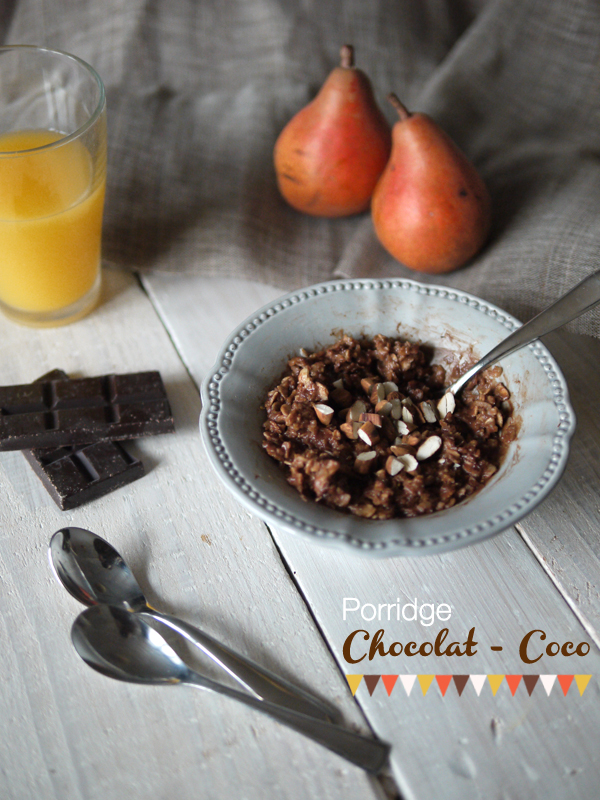 porridge chocolat-coco