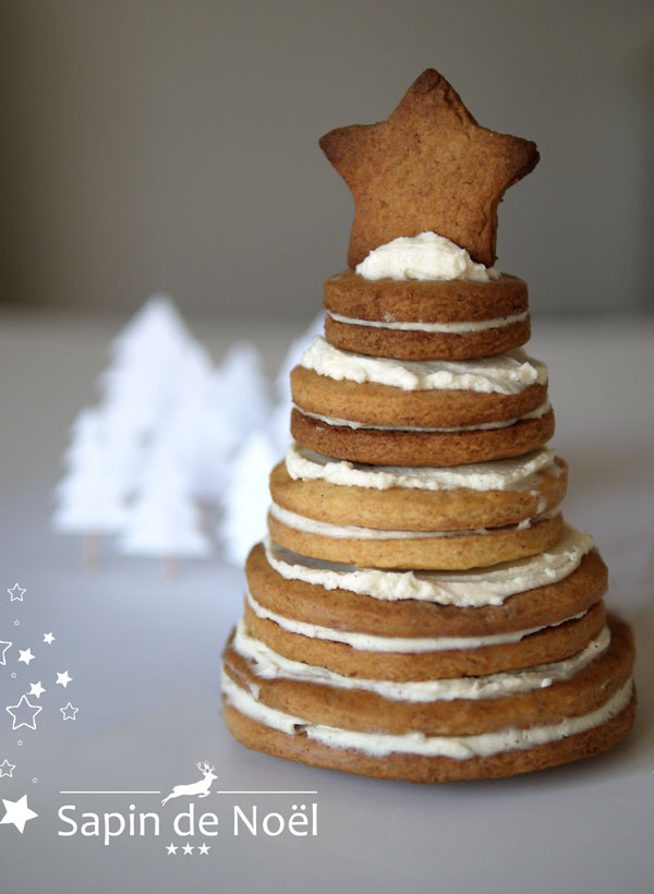 Sapin de Noël en biscuits