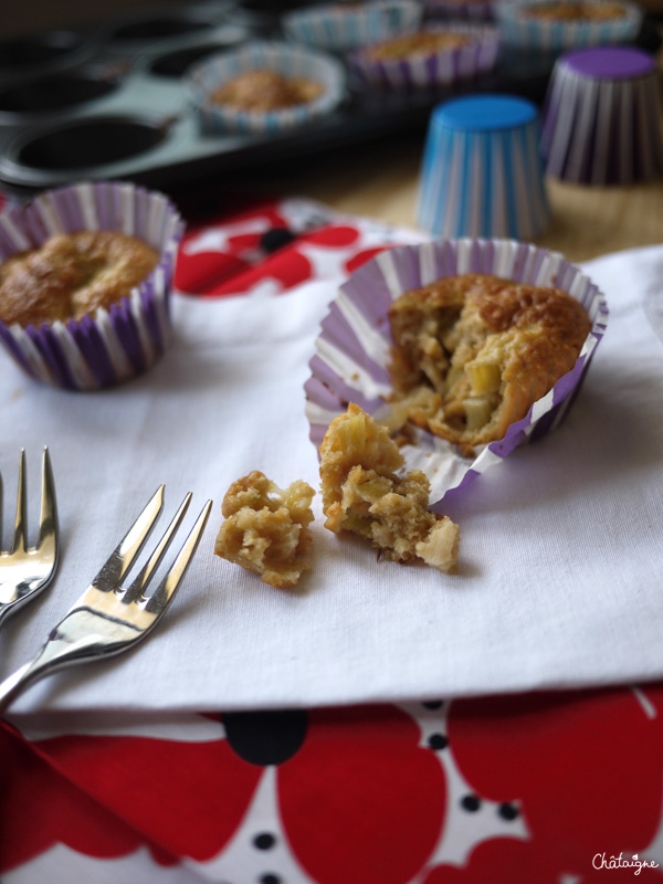 Muffins à la rhubarbe