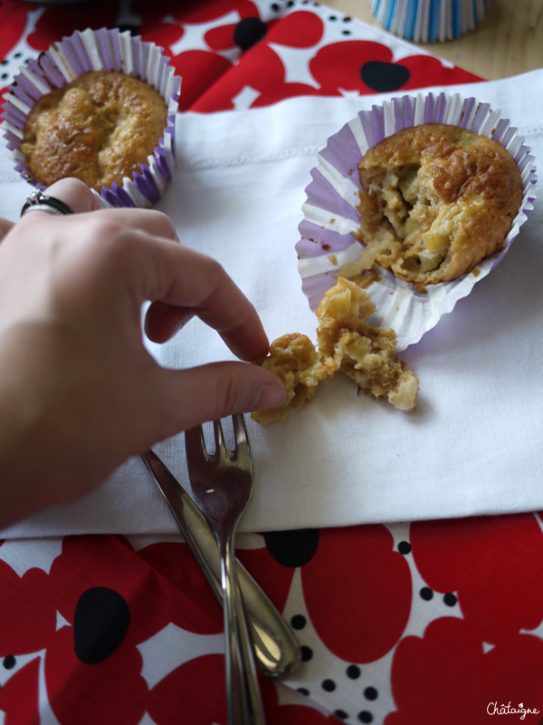 Muffins à la rhubarbe