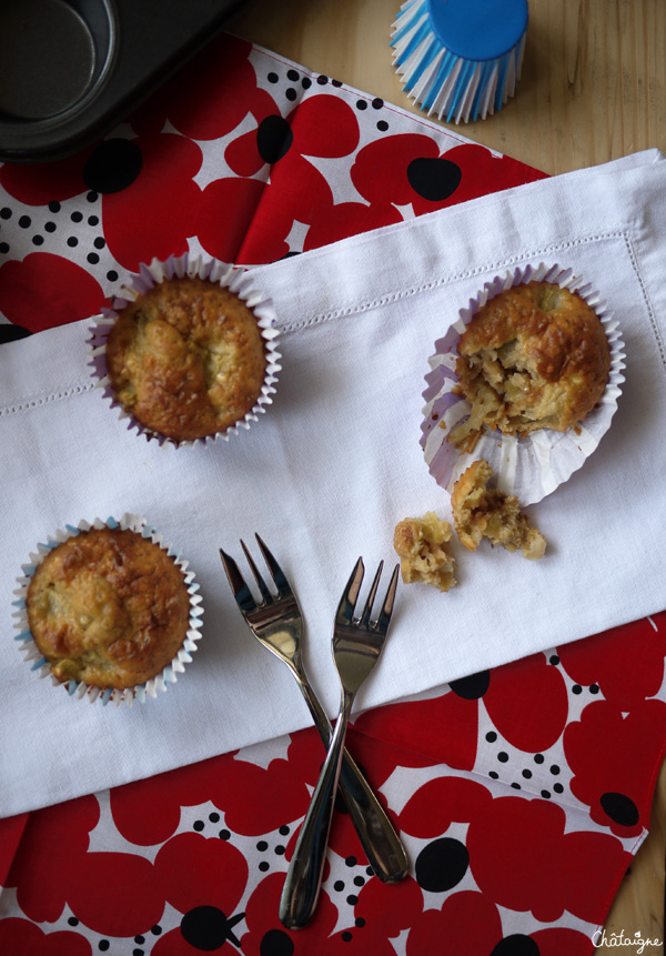 Muffins à la rhubarbe