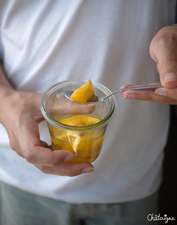 Nectarines au sirop de verveine