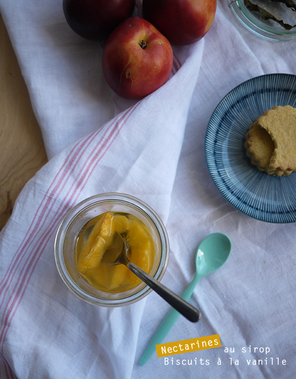 Nectarines au sirop de verveine