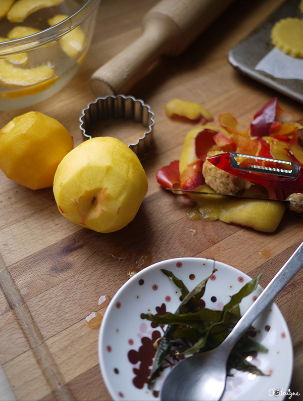 Nectarines au sirop de verveine