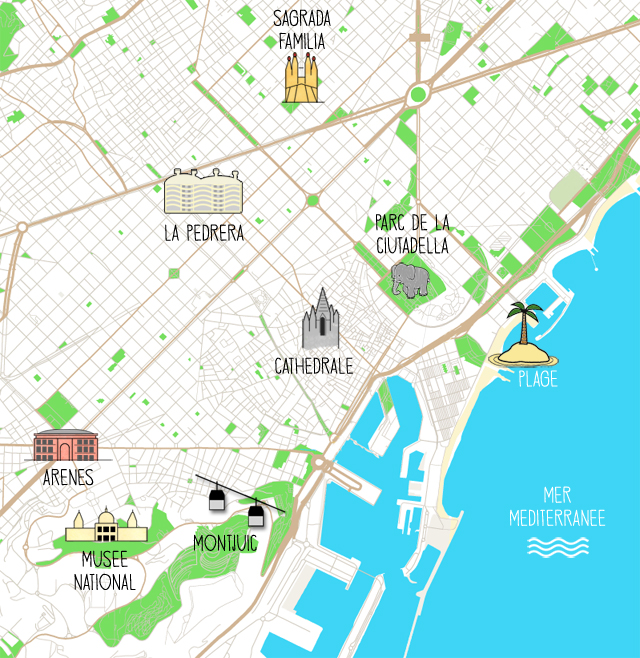 carte Barcelone