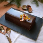 Bûche chocolat au lait et fruits de la passion