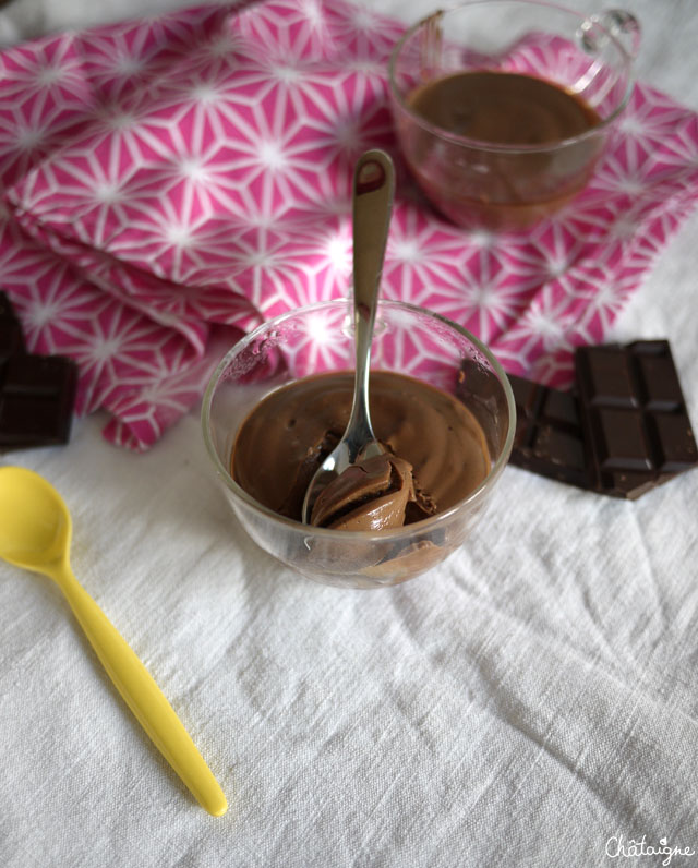 crèmes au chocolat au lait de soja