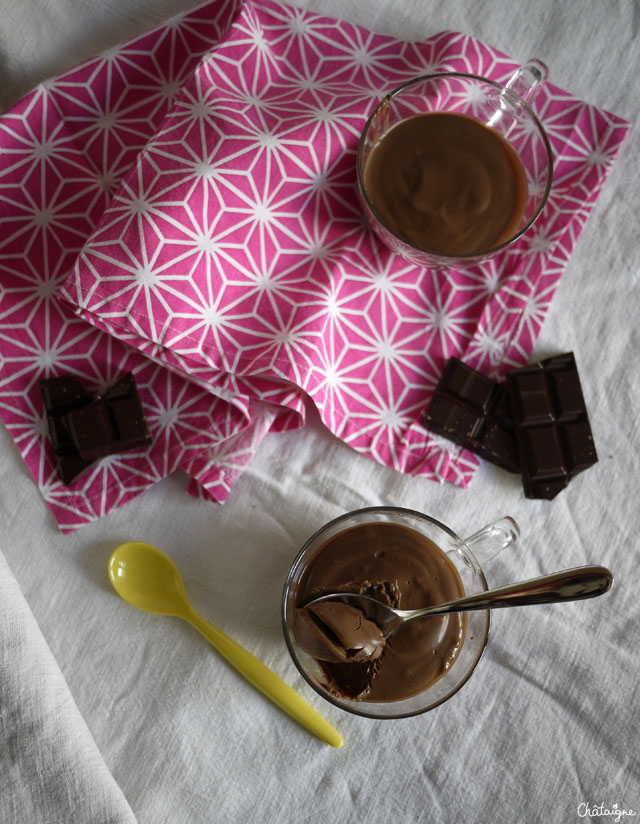 crèmes au chocolat au lait de soja